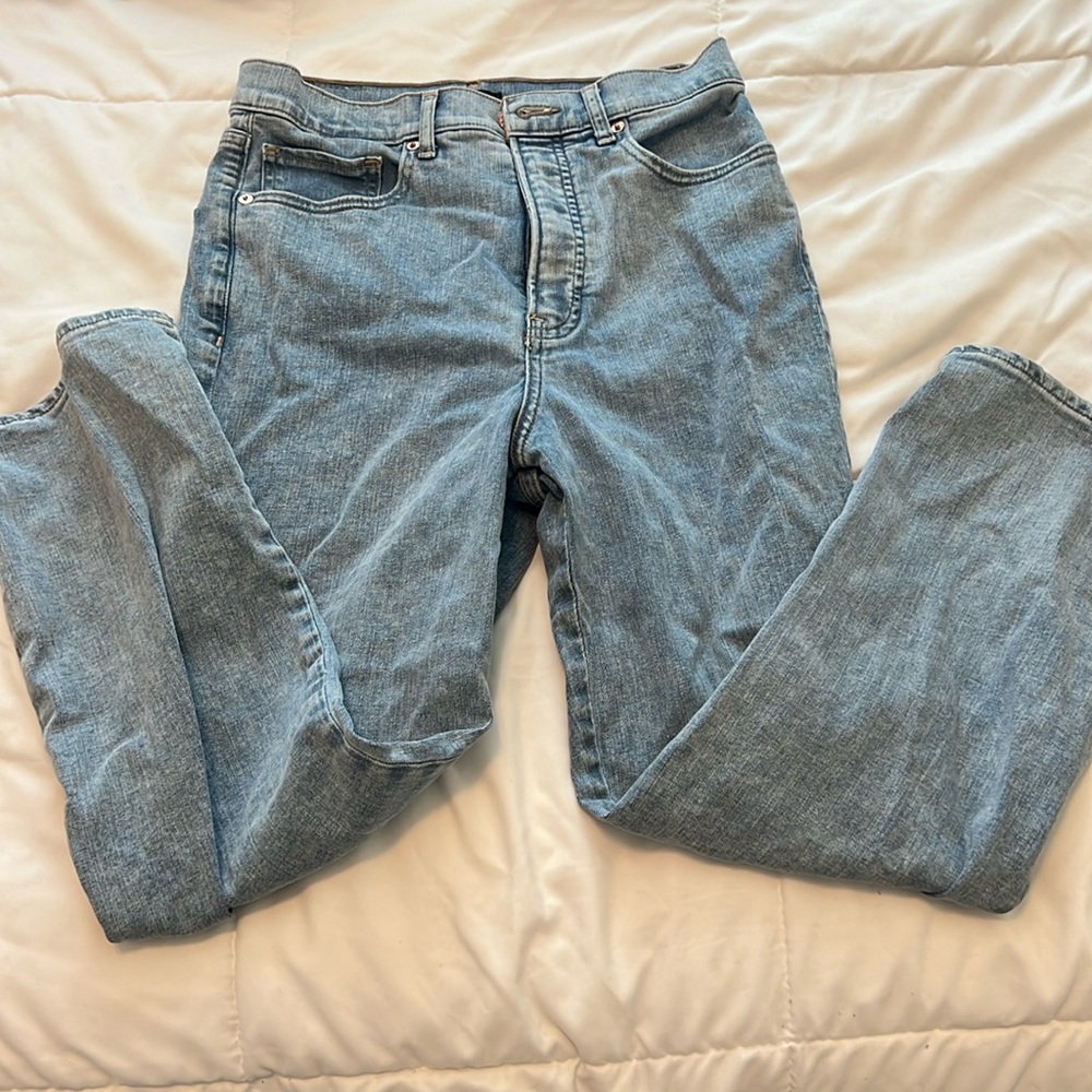 Express straight super high rise jeans